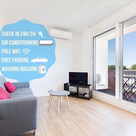 Appartement Cosy Tout Confort - Climatisation, Balcon, Wifi - Proche Airbus, Purpan, Aeroport, Stade Ernest Wallon Тулуза Экстерьер фото